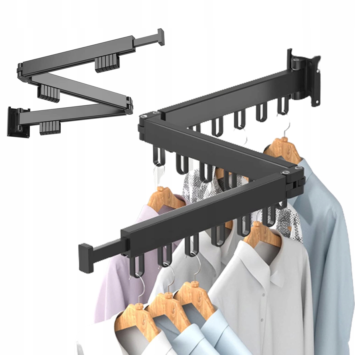 Levně Sušák Na Prádlo S 3 Složenými Sekcemi