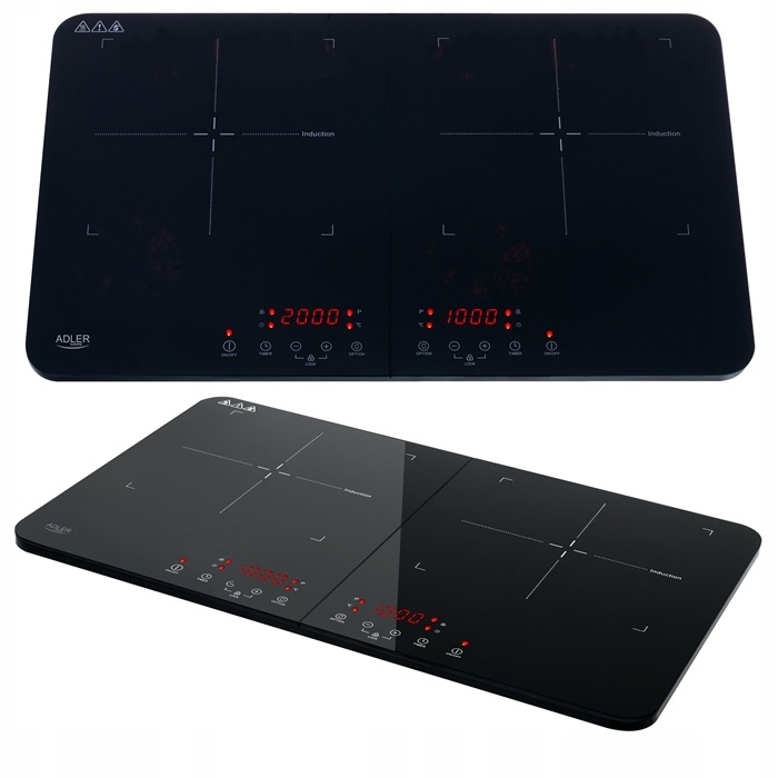 Płyta Indukcyjna Kuchenka 2-PALNIKI 3500W Timer 10 Poziomów AD6516
