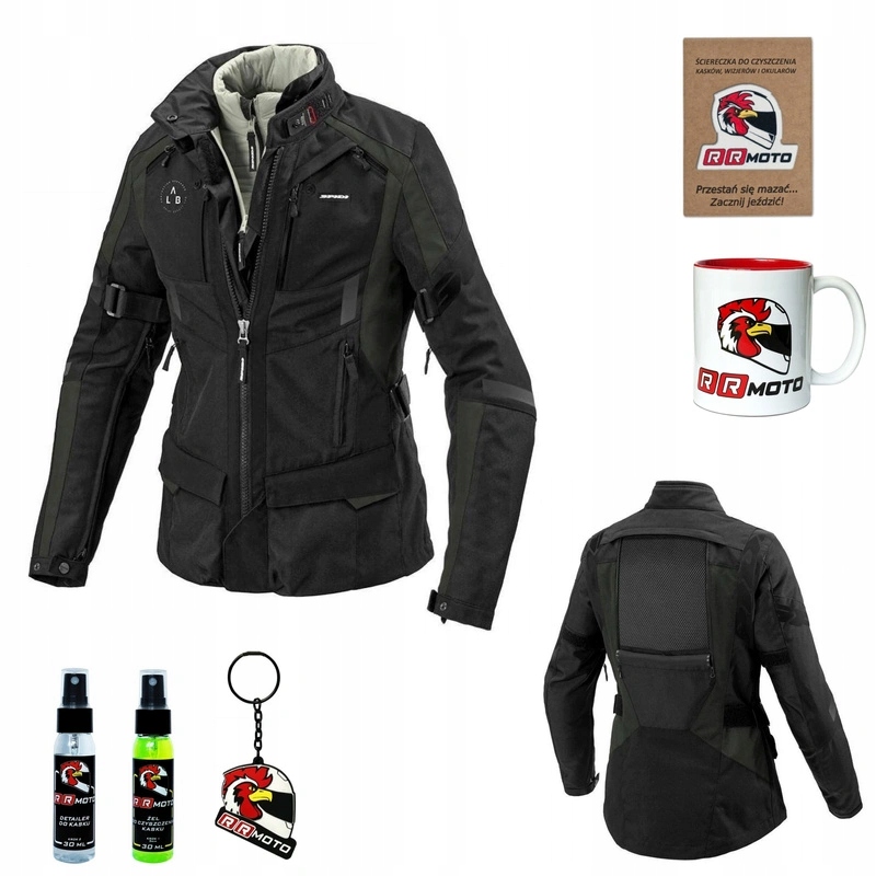 Textilná motocyklová bunda Spidi 4 Season Evo Lady Green/black Darčeky