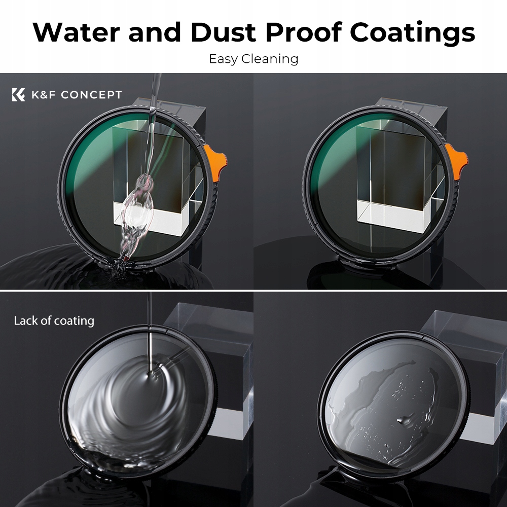 Filtr 62mm Szary Regulowany ND2-ND400 Nano X K&F Concept Model Fader ND2-ND400 Nano-X 8k