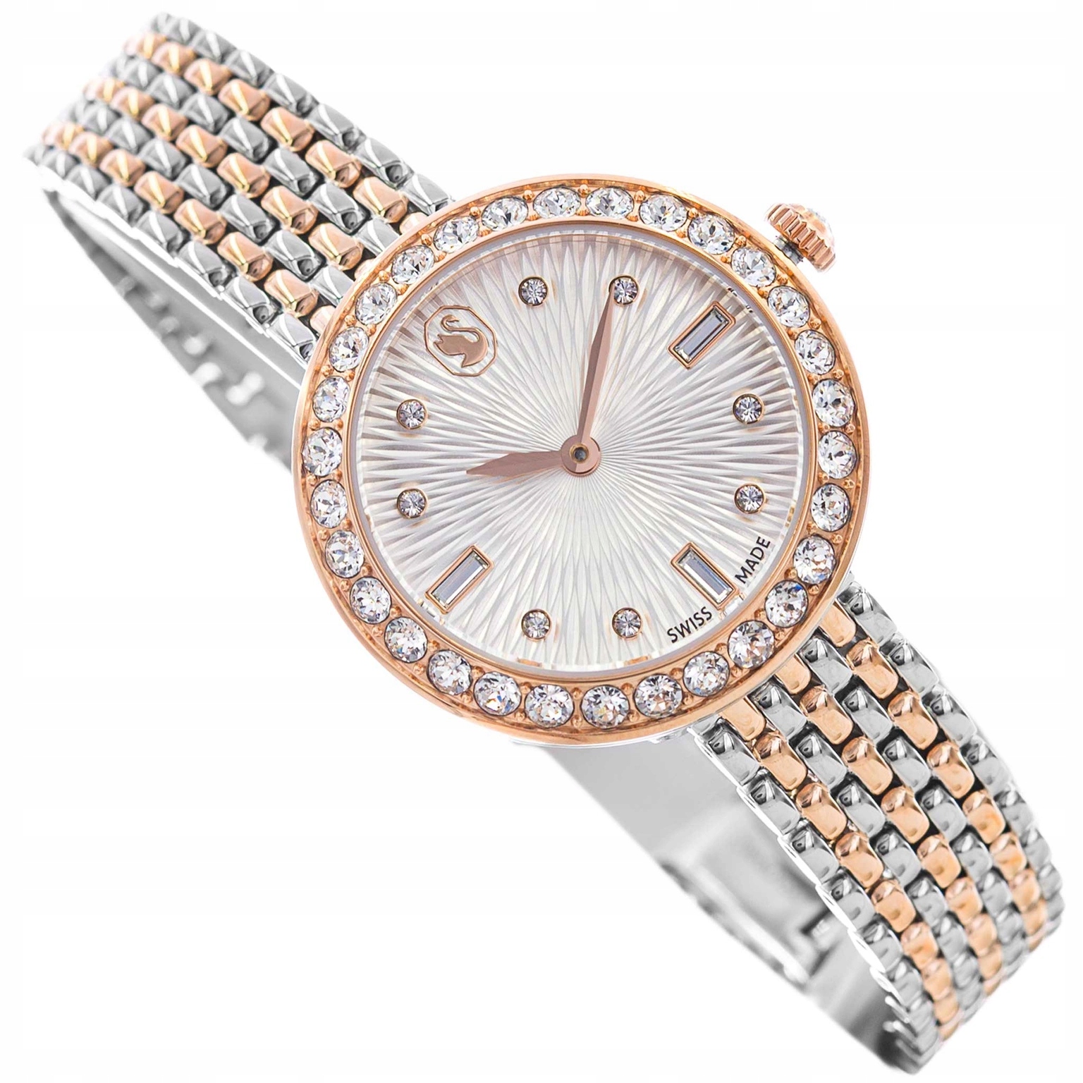 Dámské Hodinky Swarovski 5672971 Certa Stříbrno-růžové Zlato Na Náramku