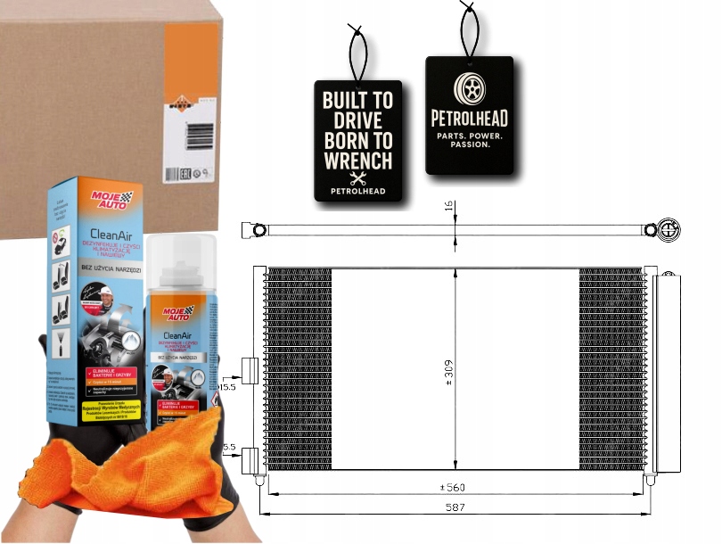 Kondenzátor Klimatizace Fiat Punto Doblo 99- Nrf #Petrolhead Pro+ Kit9