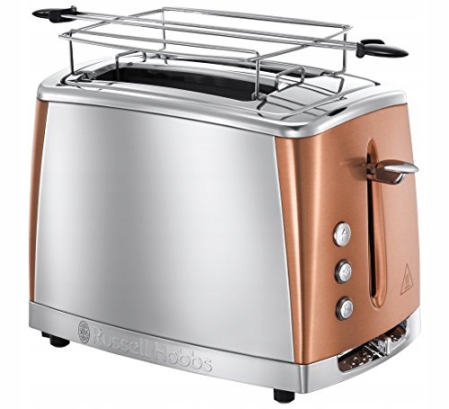 RUSSELL HOBBS Toster Luna Stalowy Miedziany Szerokie Szczeliny 1550W — miniatura 2
