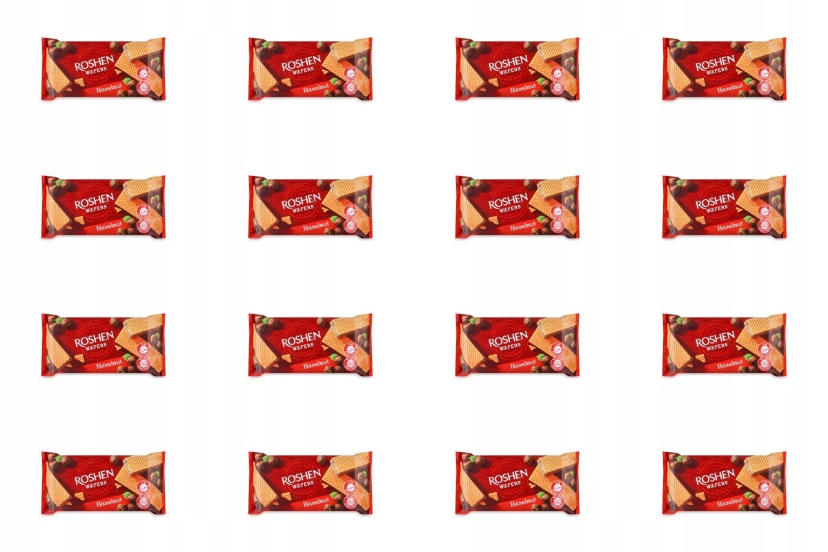16x 216g Roshen Wafers Hazelnut Wafelki z nadzieniem orzechowym Karton