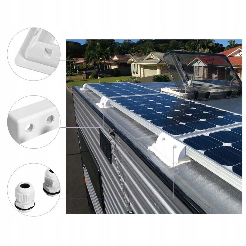 UCHWYTY NAROŻNE MONTAŻOWE DO PANEL SOLARNY KAMPER Waga produktu z opakowaniem jednostkowym 1.9 kg