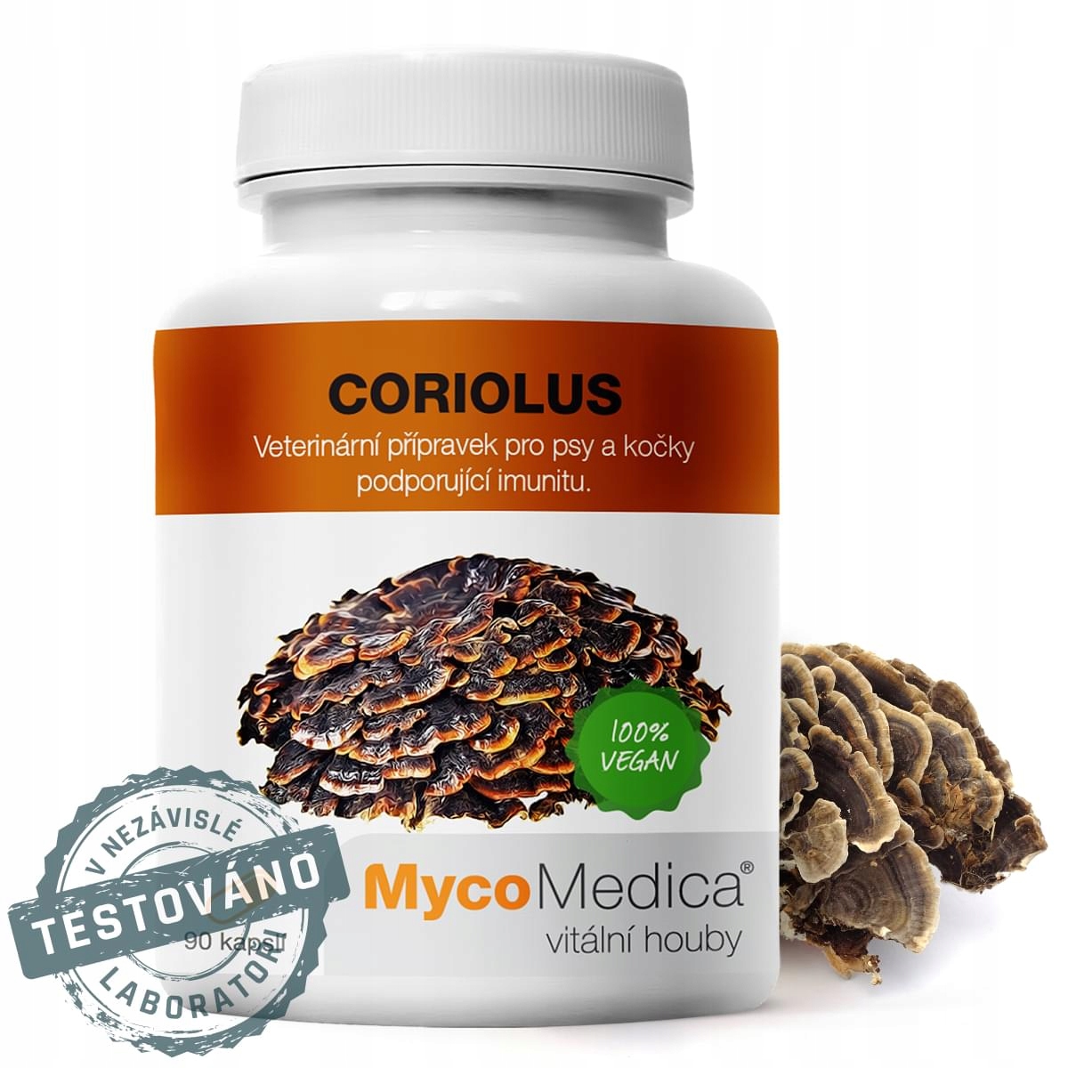 Levně MycoMedica Coriolus extract 40% 90 kapslí, veterinární přípravek