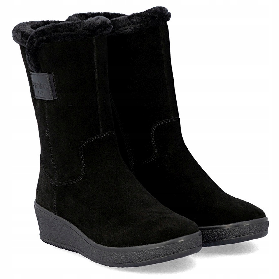 Dámské kotníkové boty Rieker Y4456-00 Černé černé teplé Kůže Vel. .40