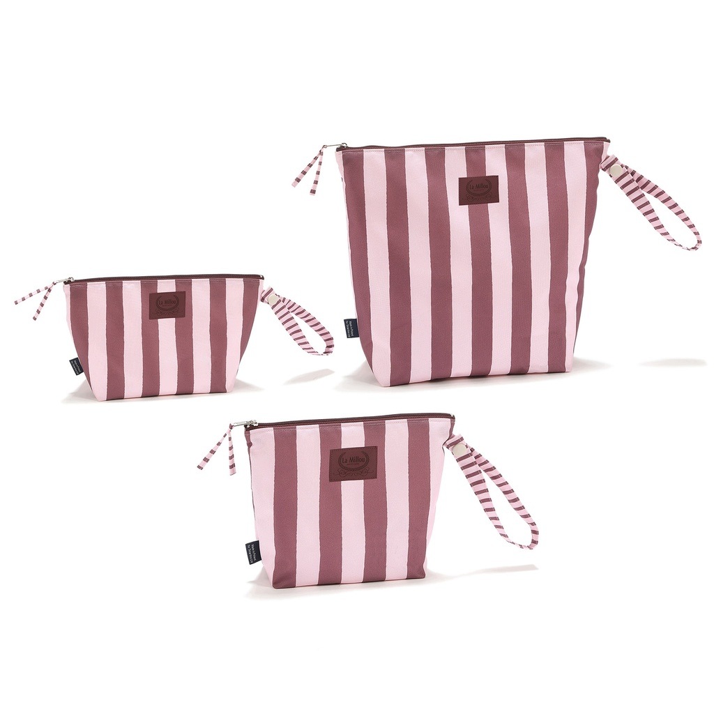 La Millou Sada kosmetických taštiček Stripes Pink