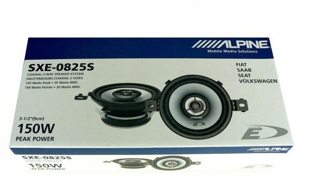 Alpine SXE-0825S Reproduktory do auta 87 mm Saab Seat Vw Fiat Volvo 850