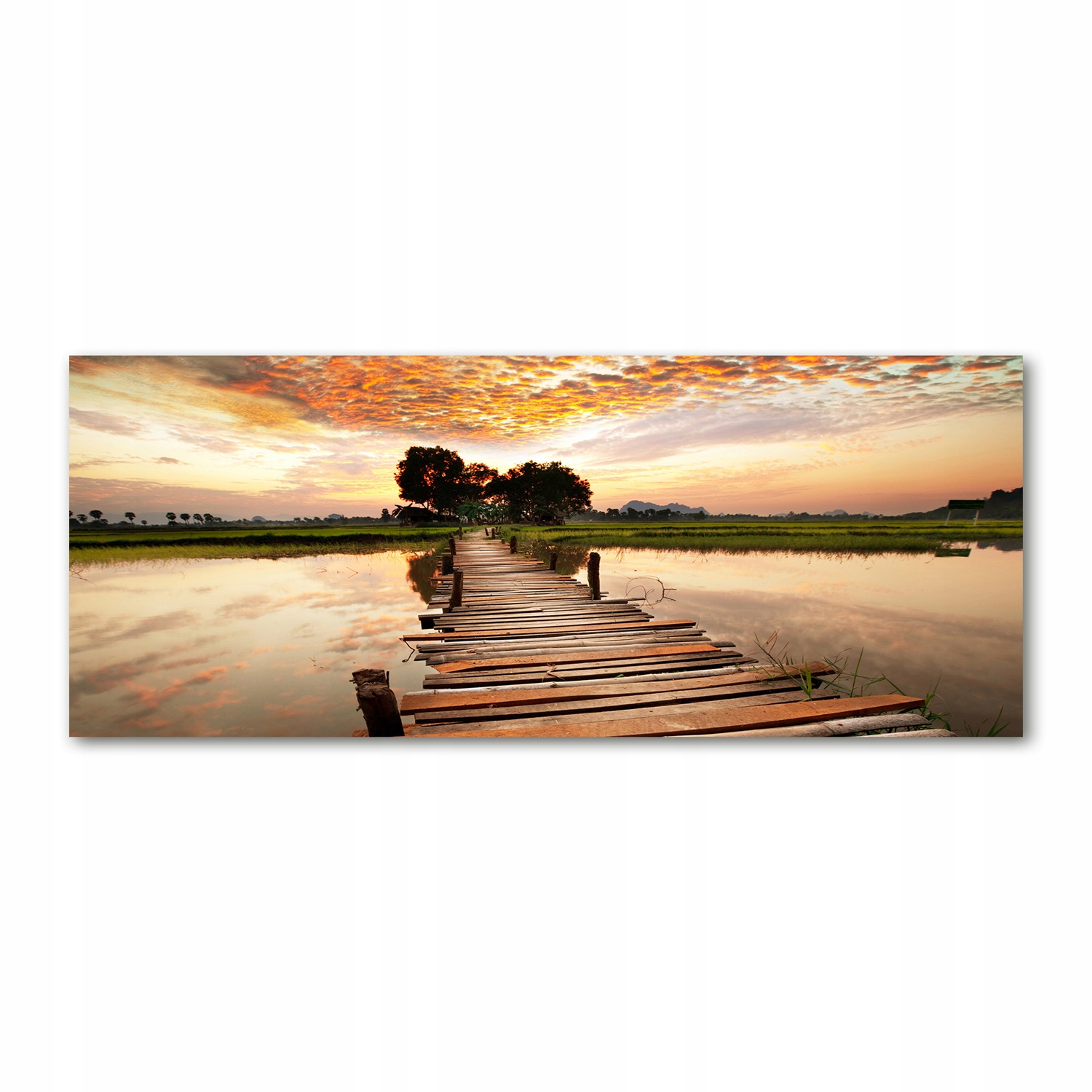

Foto obraz akryl zdjęcie Drewniany most 125x50 cm