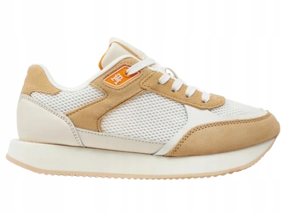 Tommy Hilfiger Elevated Runner Sportovní Béžové Kožené Tenisky 37 U1G