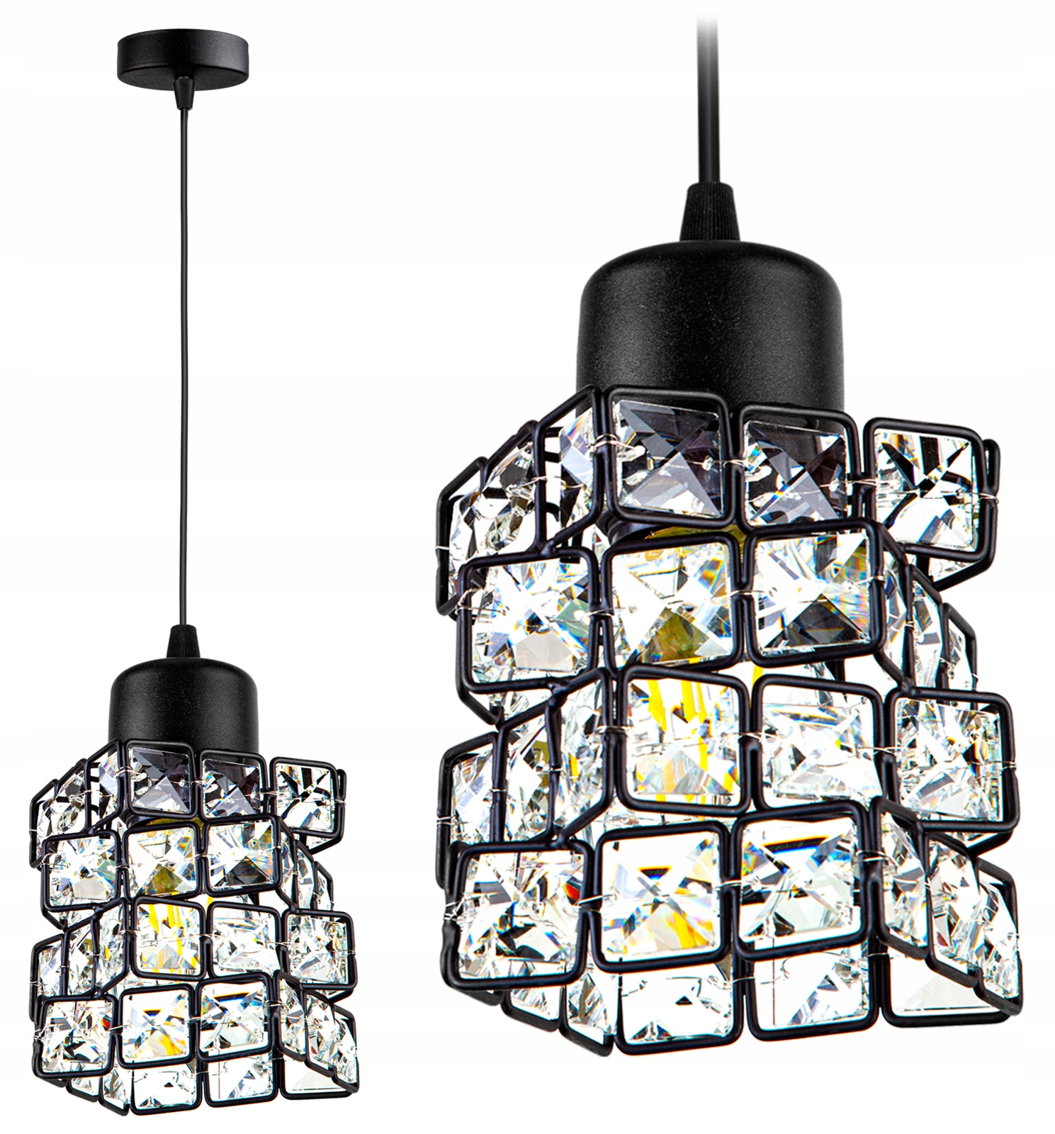 

Lampa Wisząca Sufitowa Żyrandol Plafon Kryształki