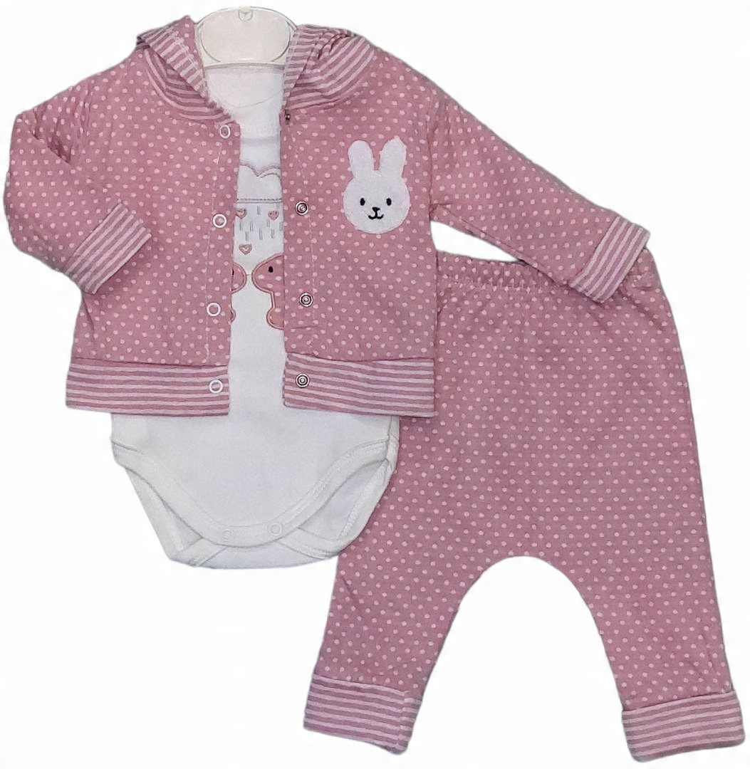 

Komplet niemowlęcy body spodnie bluza r.62 bawełna