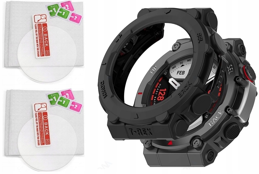 

2x Szkło Hartowane Etui Xiaomi Amazfit T-rex 2