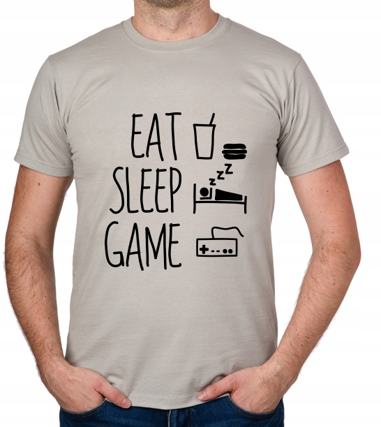 

koszulka Eat Sleep Game prezent
