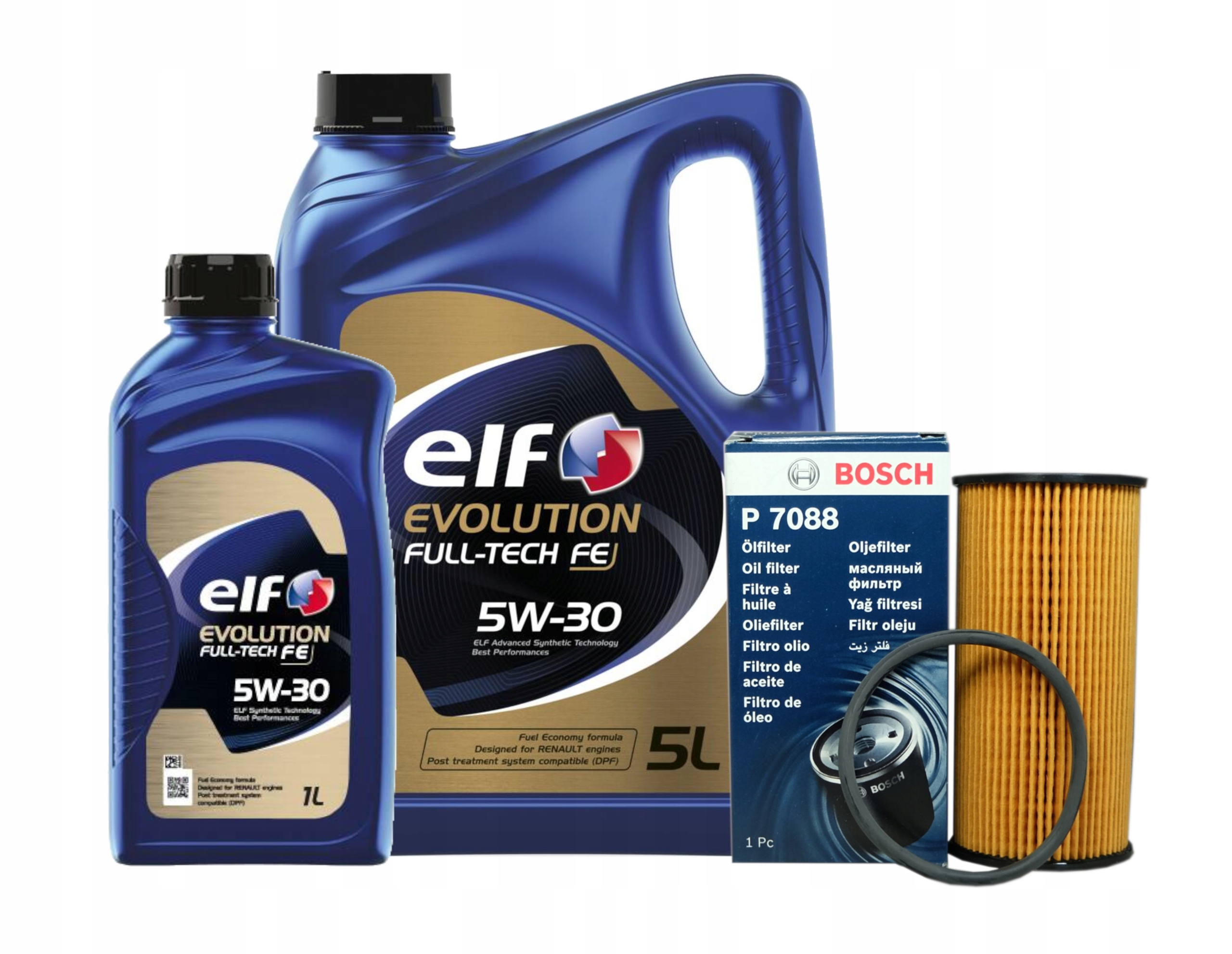 Olejový filter Bosch P7088 olej 5v30 Elf Nissan Nv250 Qashqai 2 II 1.5 dCi