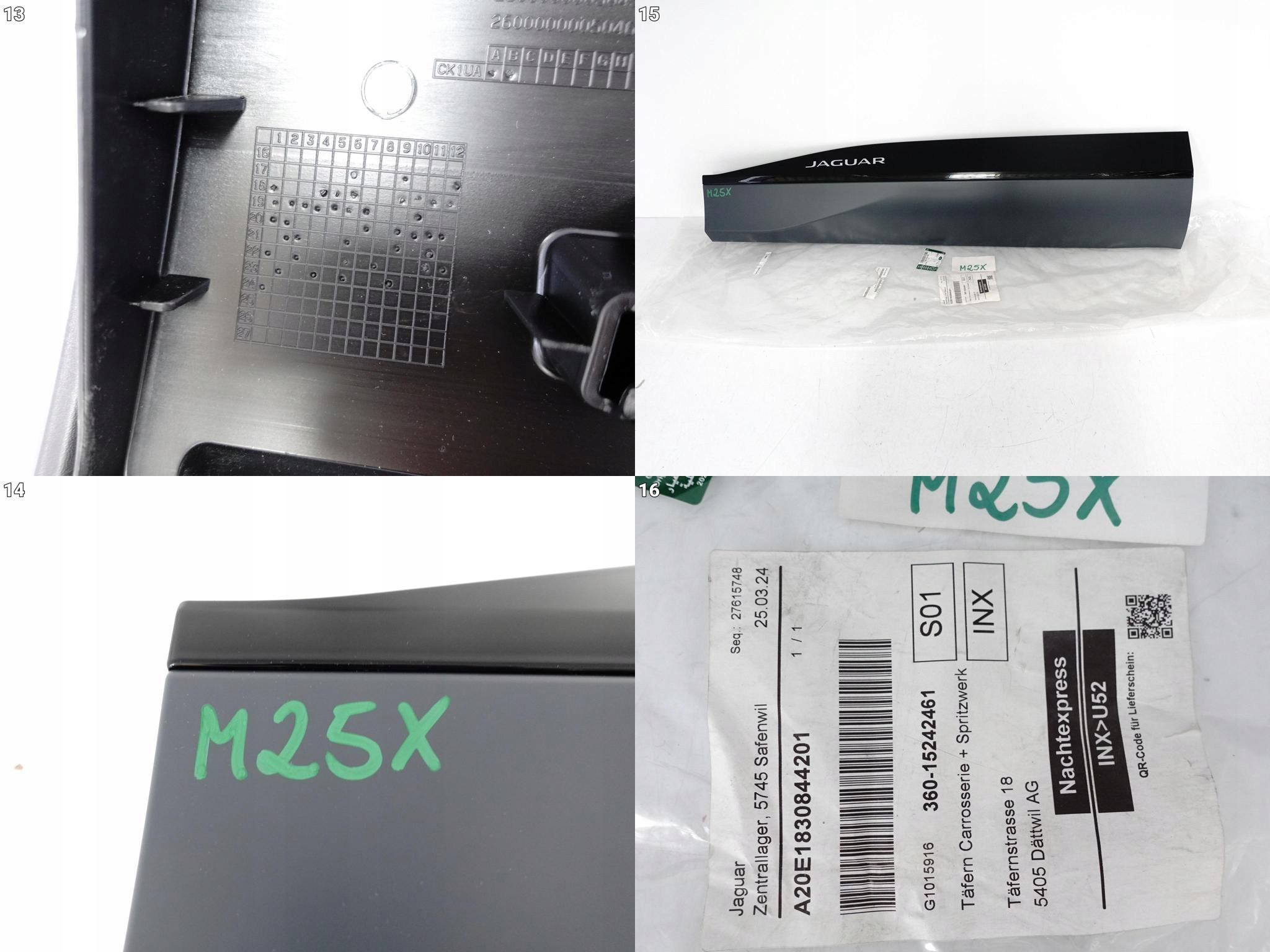 JAGUAR and-PACE X590 18- lower moulding cover door left front originál