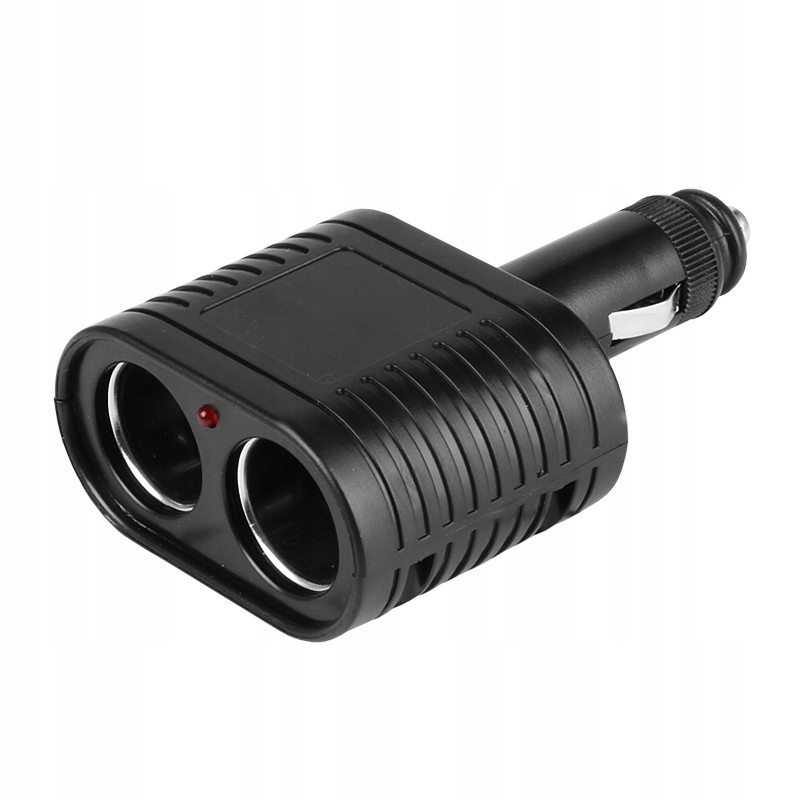 ROZGAŁĘZIACZ GNIAZDA ZAPALNICZKI PODWÓJNY CZARNY