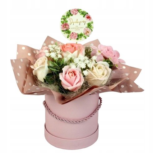 VIRÁGDOBOZ VIRÁGOK SZAPPAN AJÁNDÉK PEDAGÓGUS NAP BALLAGÁS