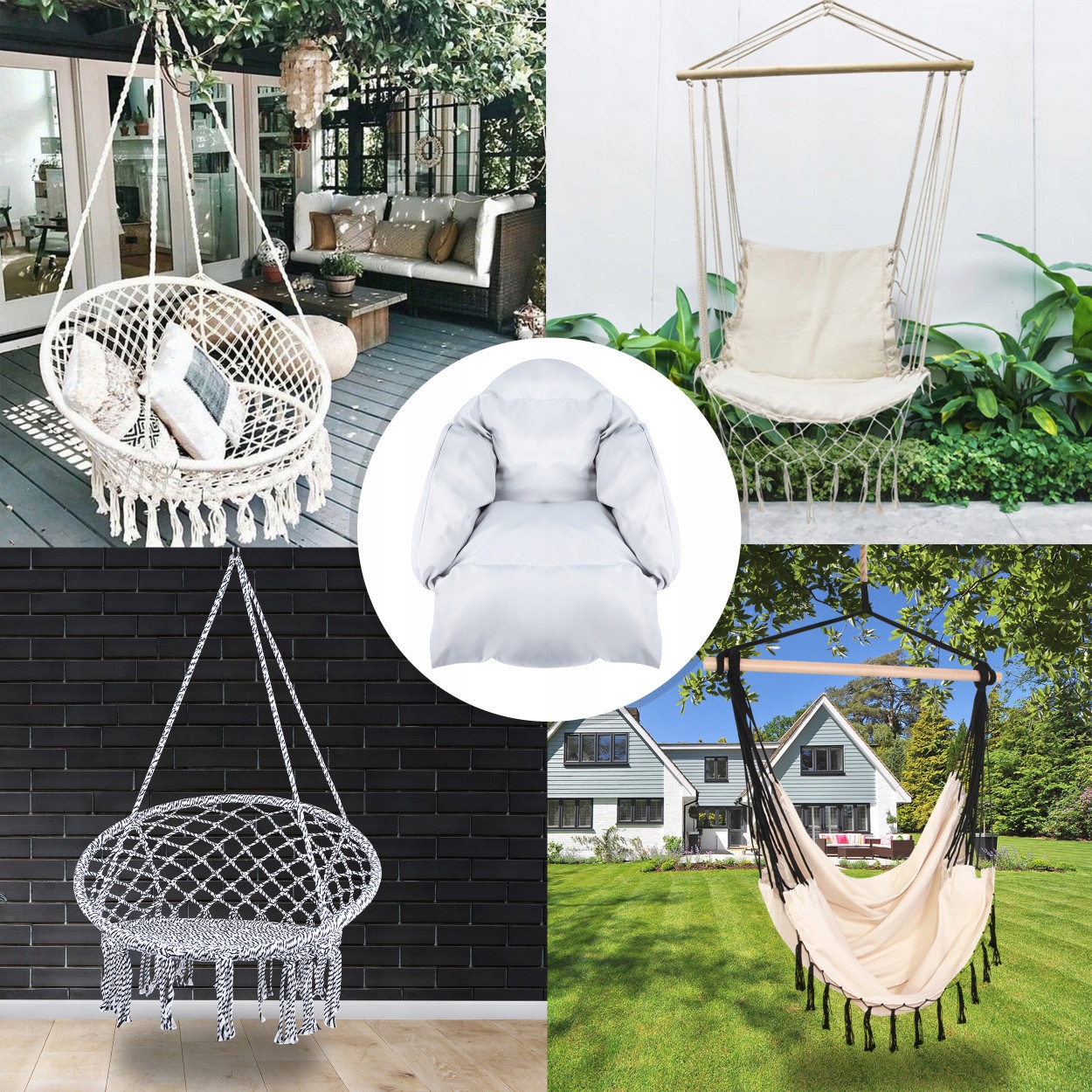 PODUSZKA GRUBA NA HUŚTAWKĘ Fotel Bocianie gniazdo Stan opakowania oryginalne