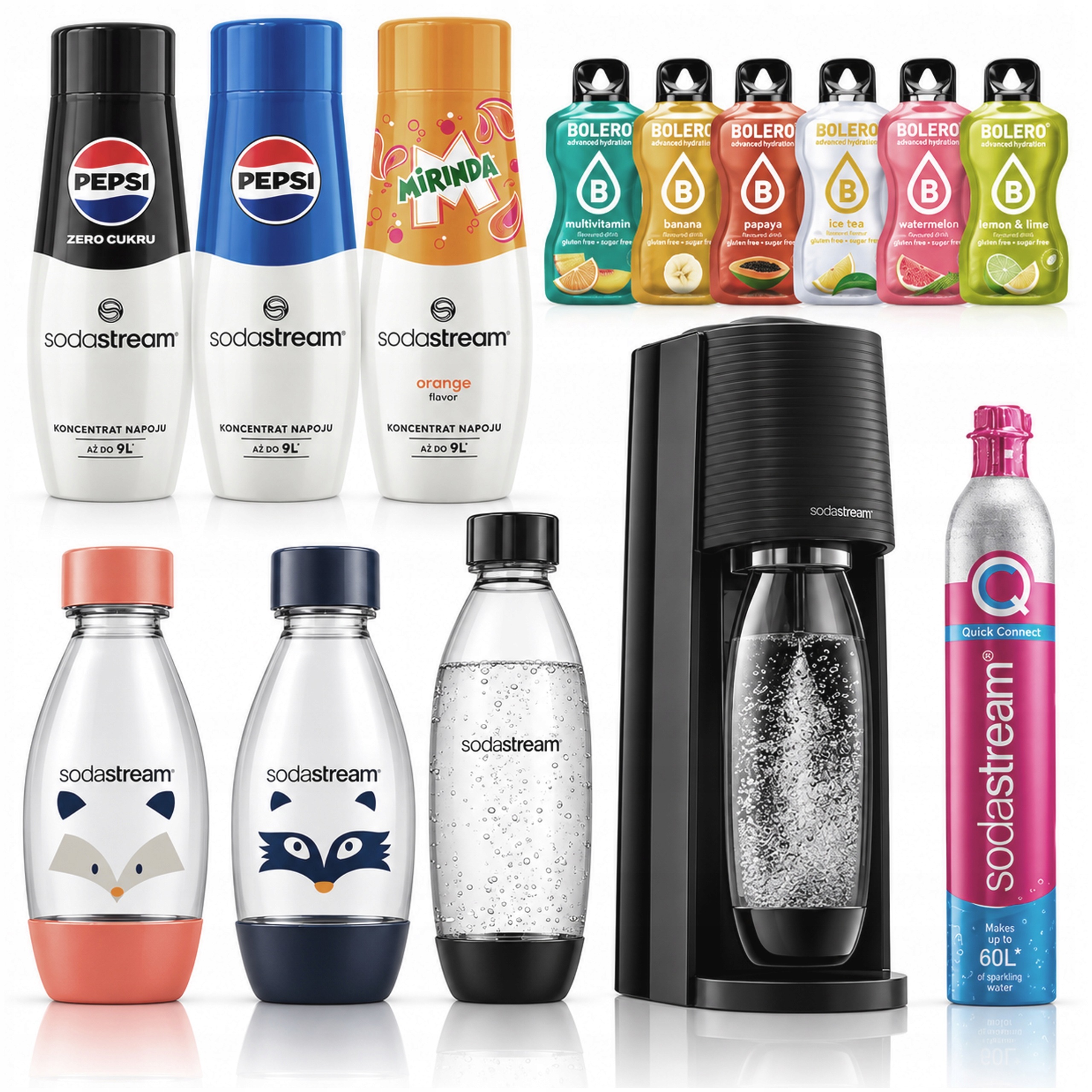 Výrobník Sody Sodastream Terra Černá Láhev Fuse 1L Cylinder Quick Connect