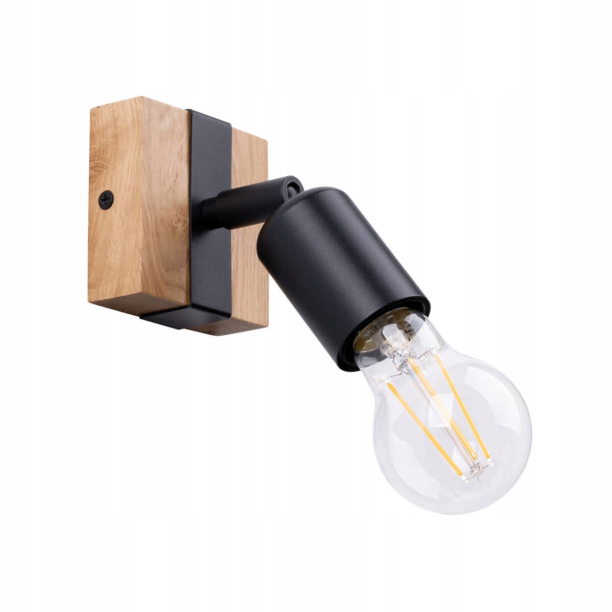 Nástěnná lampa reflektorová industriální černá hnědá do ložnice Sollux