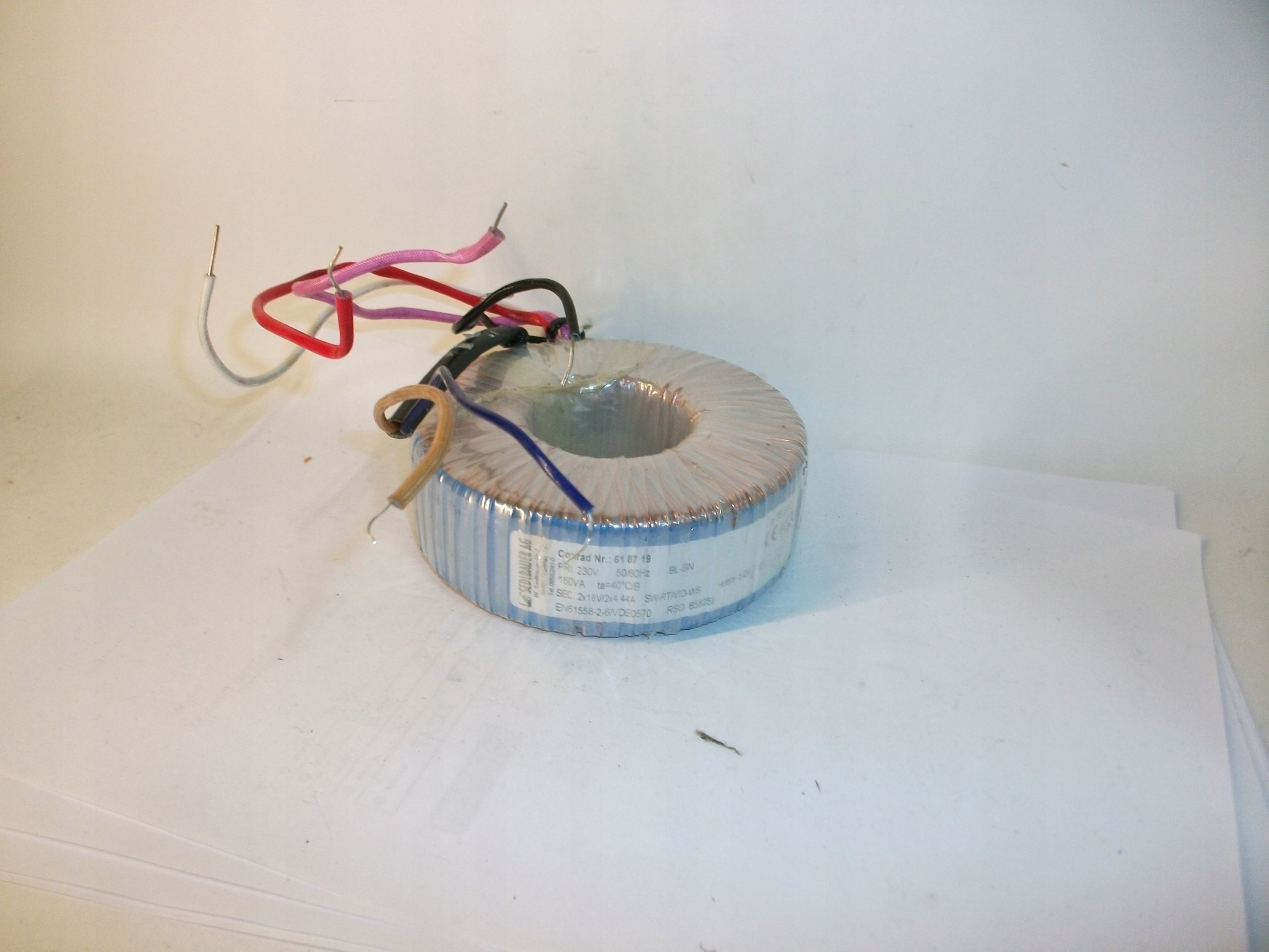 Toroidný transformátor Sedlbauer 2 x 18V 160VA 230V 858259