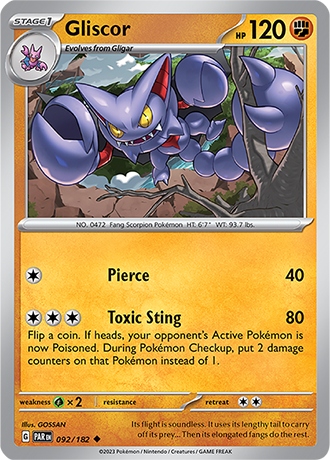 Pokemon Par Uncommon Gliscor #092