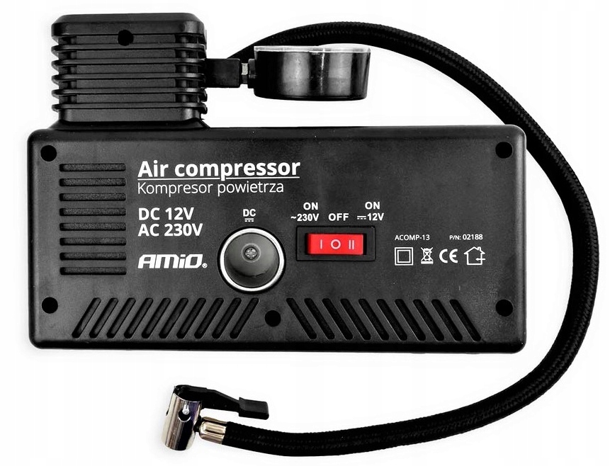 ELEKTRYCZNA POMPKA ROWEROWA KOMPRESOR 12/230V WYDAJNA 18BAR Marka AM