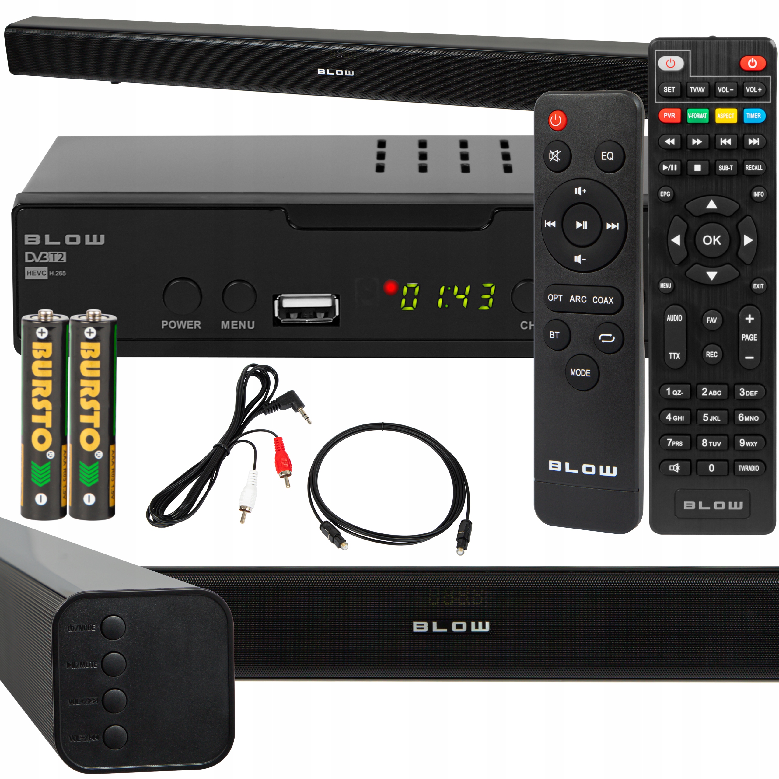 Tuner Dekodér DVB-T2 Pozemnej Tv H.265 Hevc Full Hd Hdmi Diaľkový Ovládač Soundbar