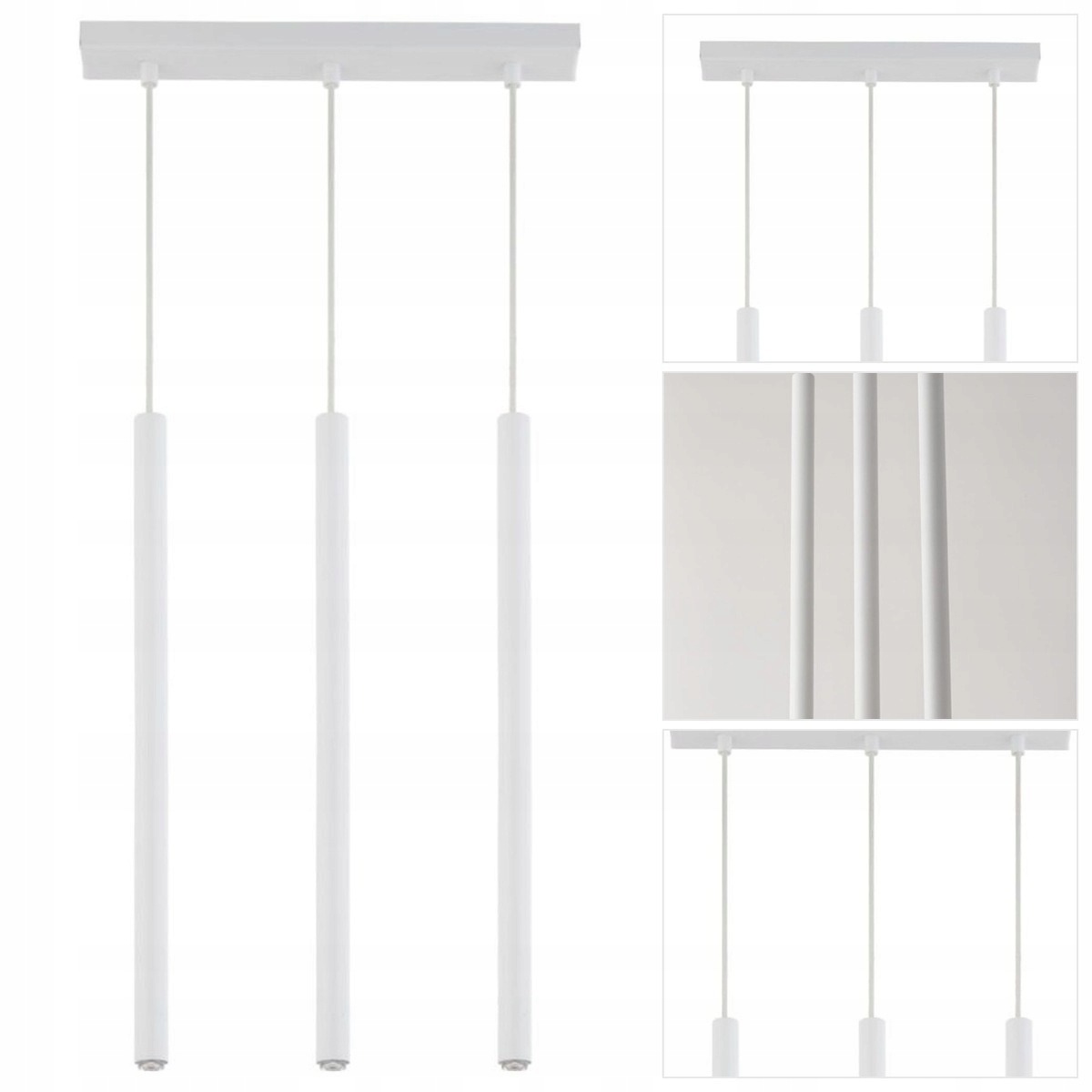 Závěsná lampa Sopel bílá, moderní, jemné světlo v obývacím pokoji Sigma Lighting