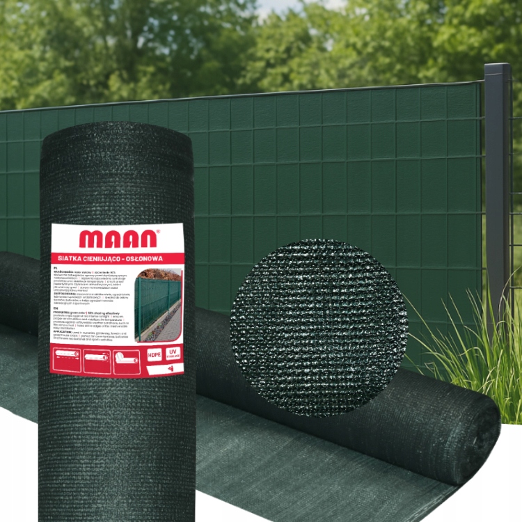 Stínící a krycí síť 90% zelená 1,5 x 25 m Maan