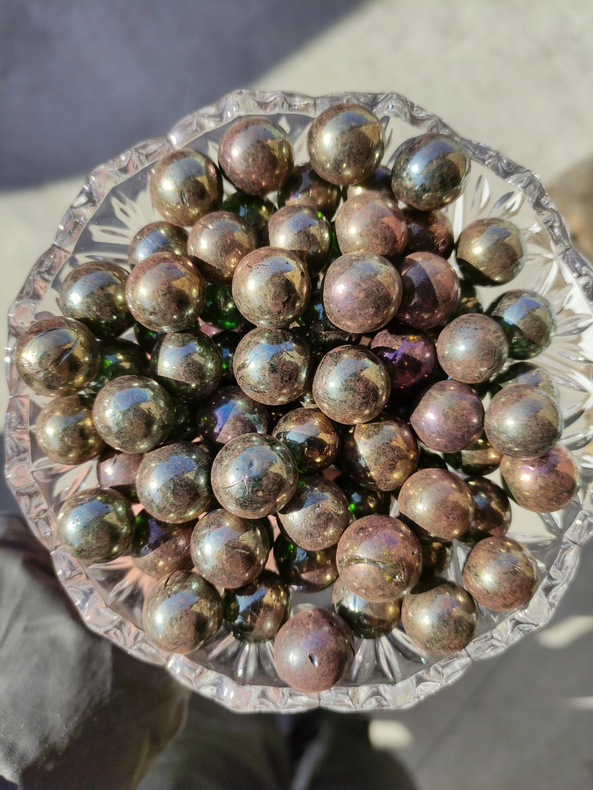 KULKI SZKLANE OZDOBNE ZŁOTE DO PROCY KULE 200s 1KG Waga 1 kg