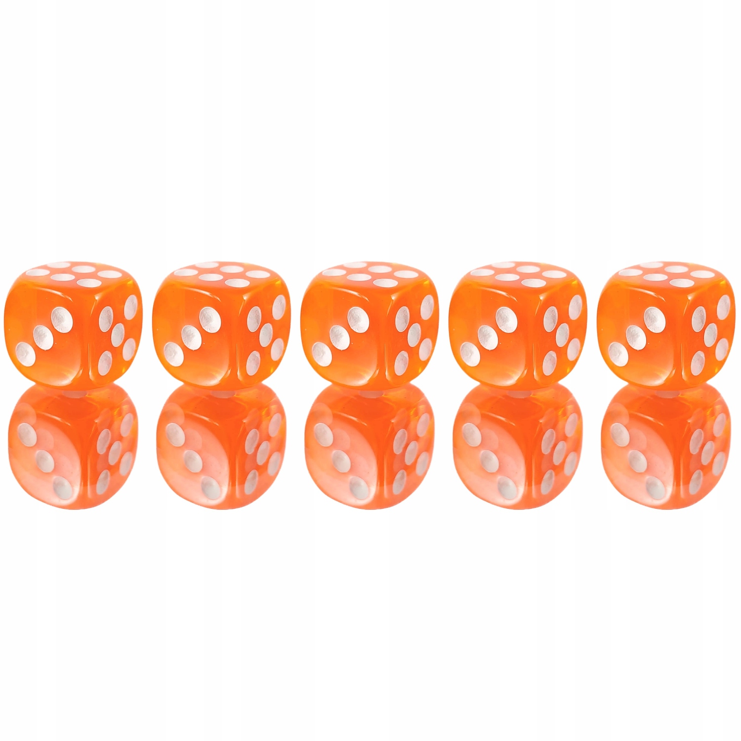 ZESTAW 5 KOSTEK K6 RPG KRĄG PŁOMIENI KOŚĆ SZEŚCIOŚCIENNA 1,1 CM