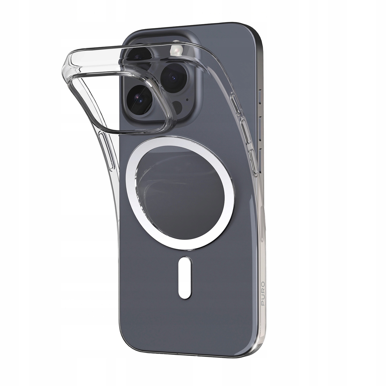 Etui silikonowe Puro 03 Mag MagSafe do iPhone 16 Pro Max przeroczyste Puro