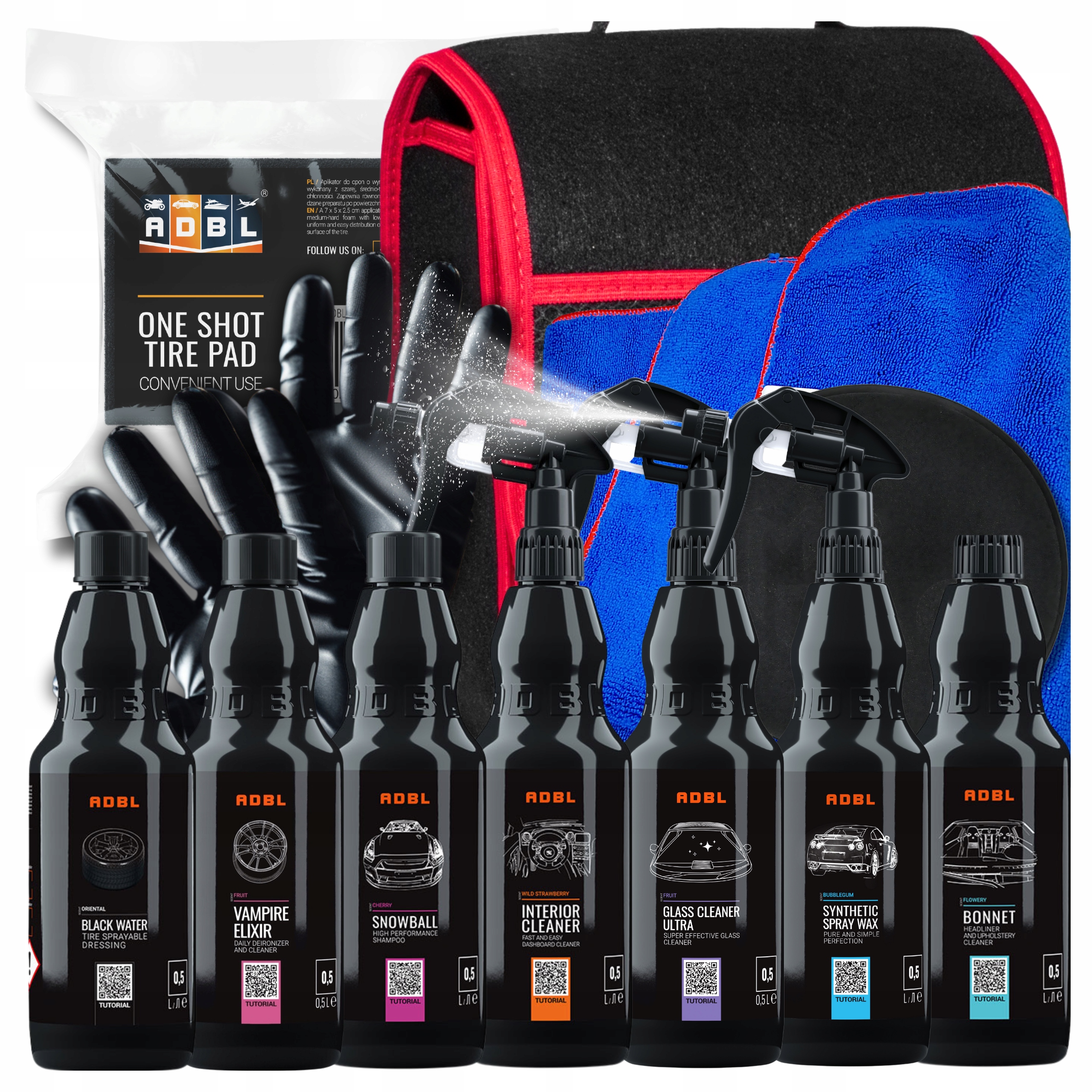 Adbl XXL Kosmetický Set do auta jako Dárek pro péči o lak a interiér