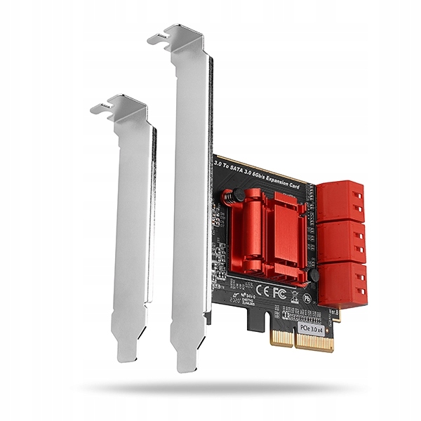 Axagon PCES-SA6, PCIe radič 6x interný Sata 6G port, ASM1166, Sp & Lp…