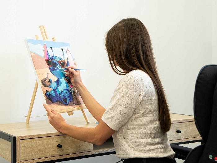 MALOWANIE PO NUMERACH Z RAMĄ OBRAZY DO MALOWANIA OBRAZ RAMA PREZENT 40x50 Temat pejzaż