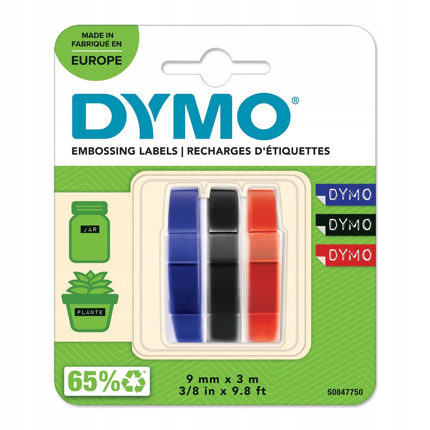 

Taśma Dymo 3D 9mm x 3m mix do wytłaczarek blister