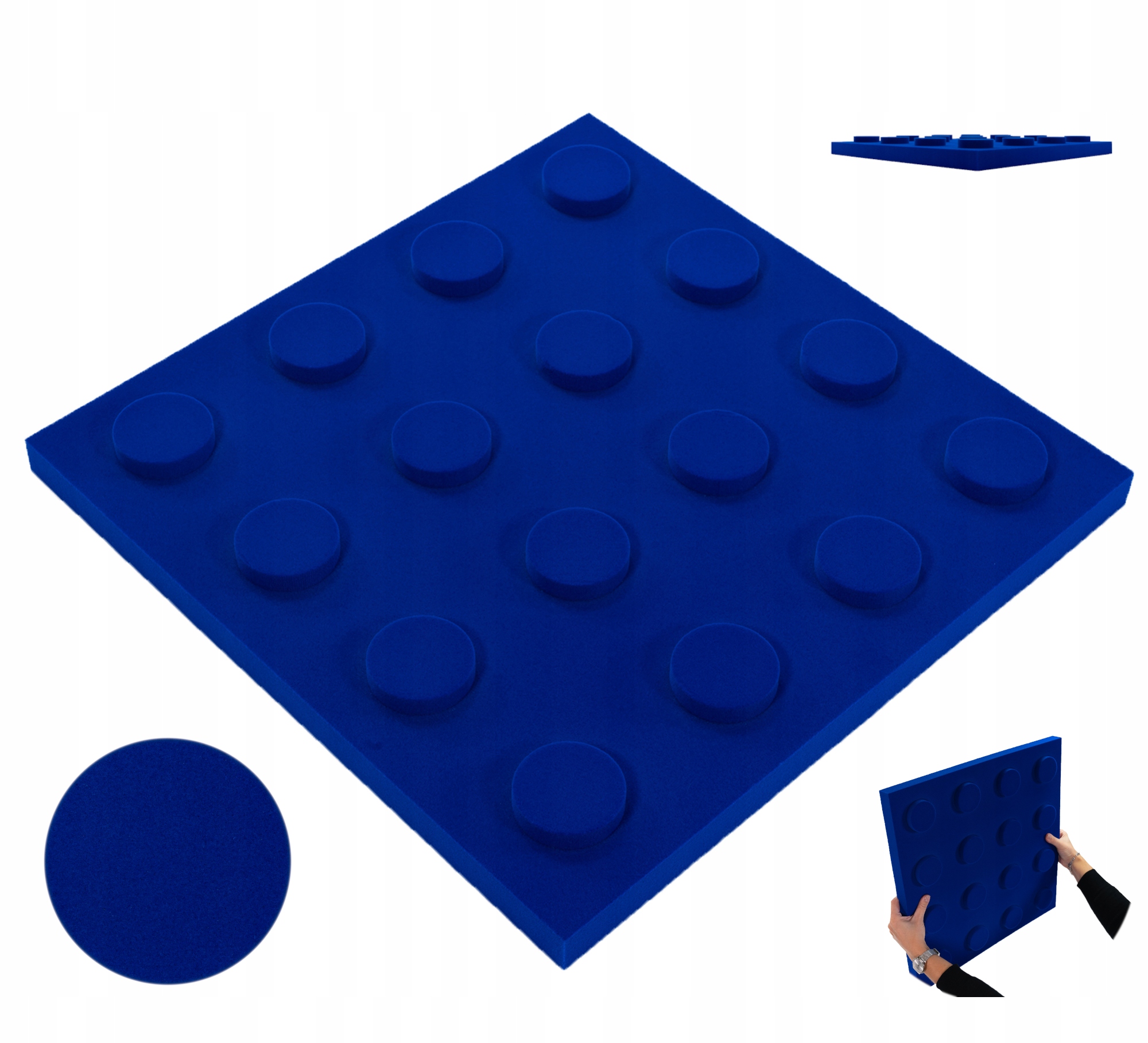 Klocek akustický panel Decor pěna měkká dekorace 50x50 gr. 4 cm atesty