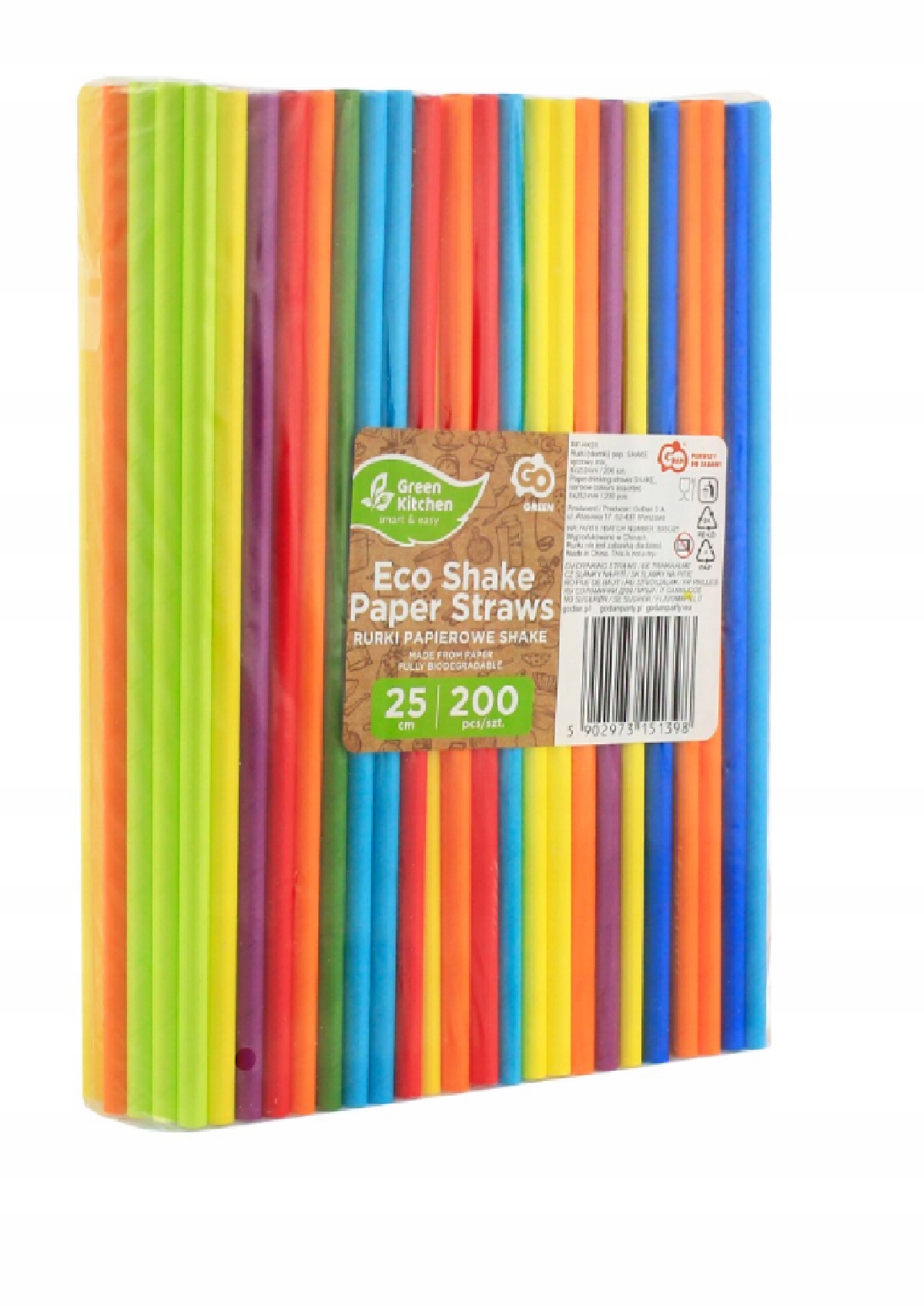 

Eko Słomki Shake Papierowe Długie 25 CM Śr 8MM