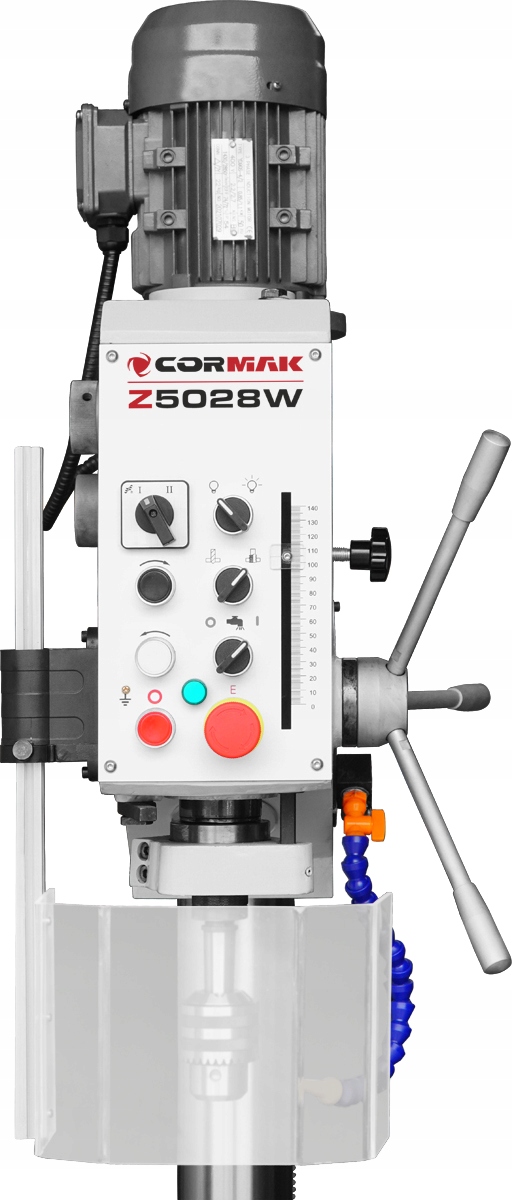 PROFESJONALNA PRZEKŁADNIOWA WIERTARKA SŁUPOWA KOLUMNOWA CORMAK Z5028W Zasilanie sieciowe