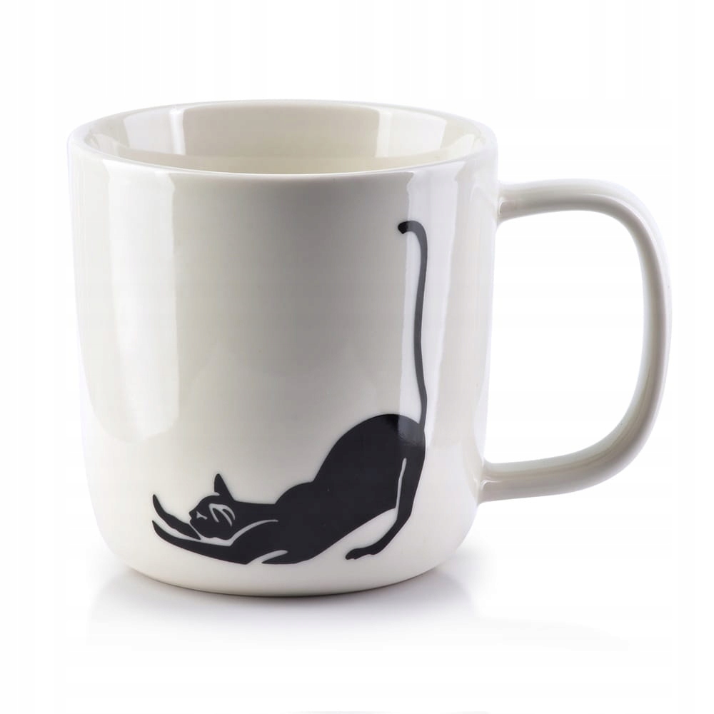 

Kubek porcelanowy z kotem biały 360 ml