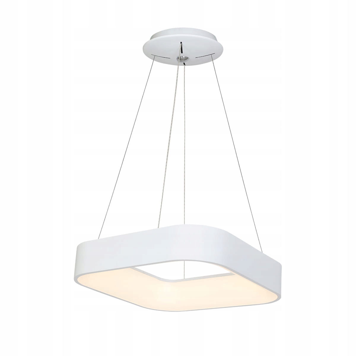 Závesná Led lampa biela, moderná, štvorcová, 50 cm do obývačky 4000K Milagro