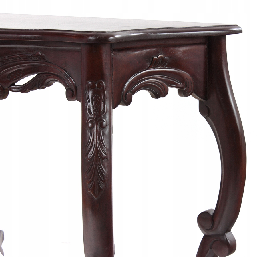 Konsola rzeźbiona stolik przyścienny z mahoniu Wysokość mebla 75 cm