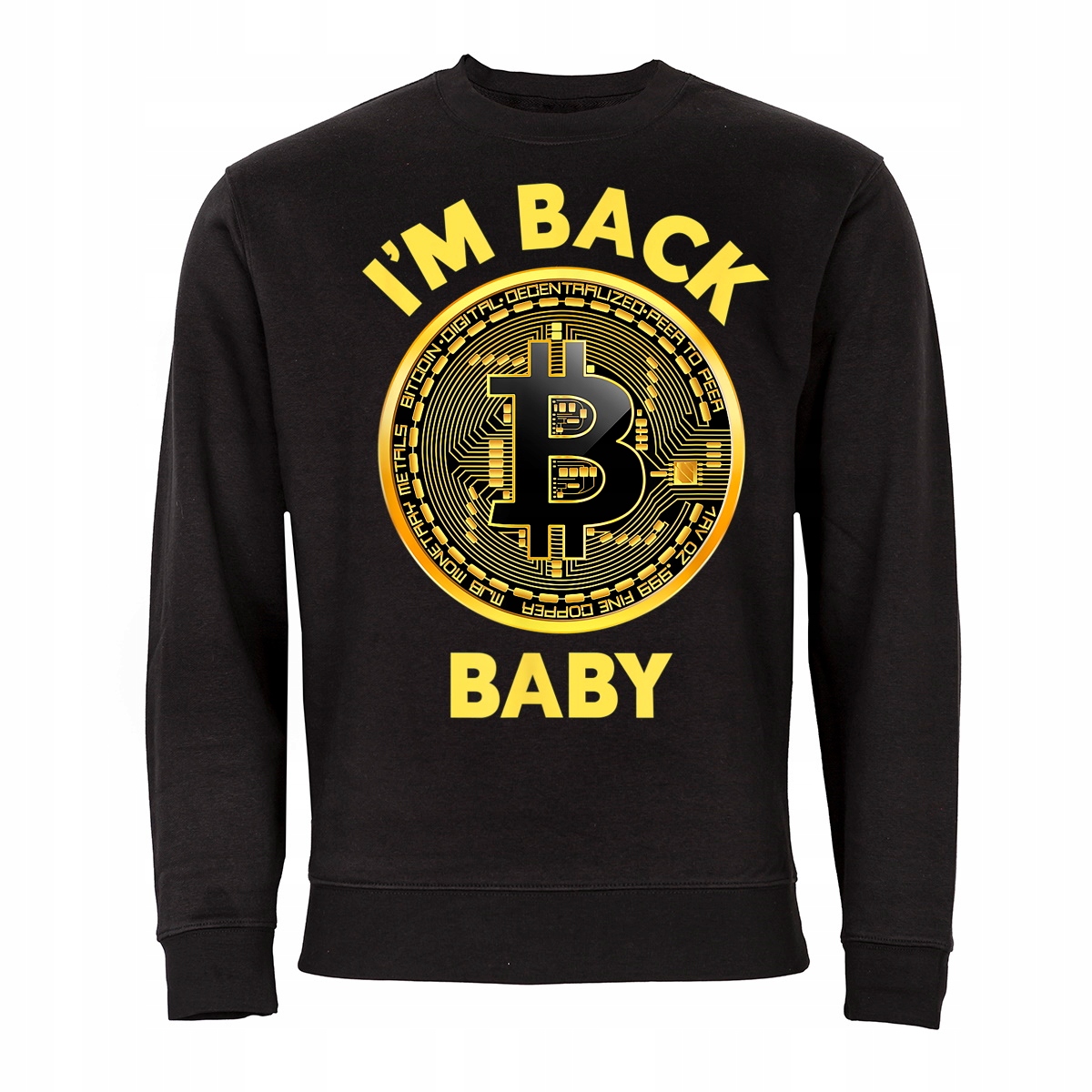 

Męska Bluza Z Nadrukiem Bitcoin Kryptowaluty