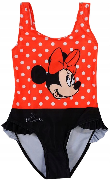 MYSZKA MINNIE STRÓJ KĄPIELOWY kokardy 128/134 R608