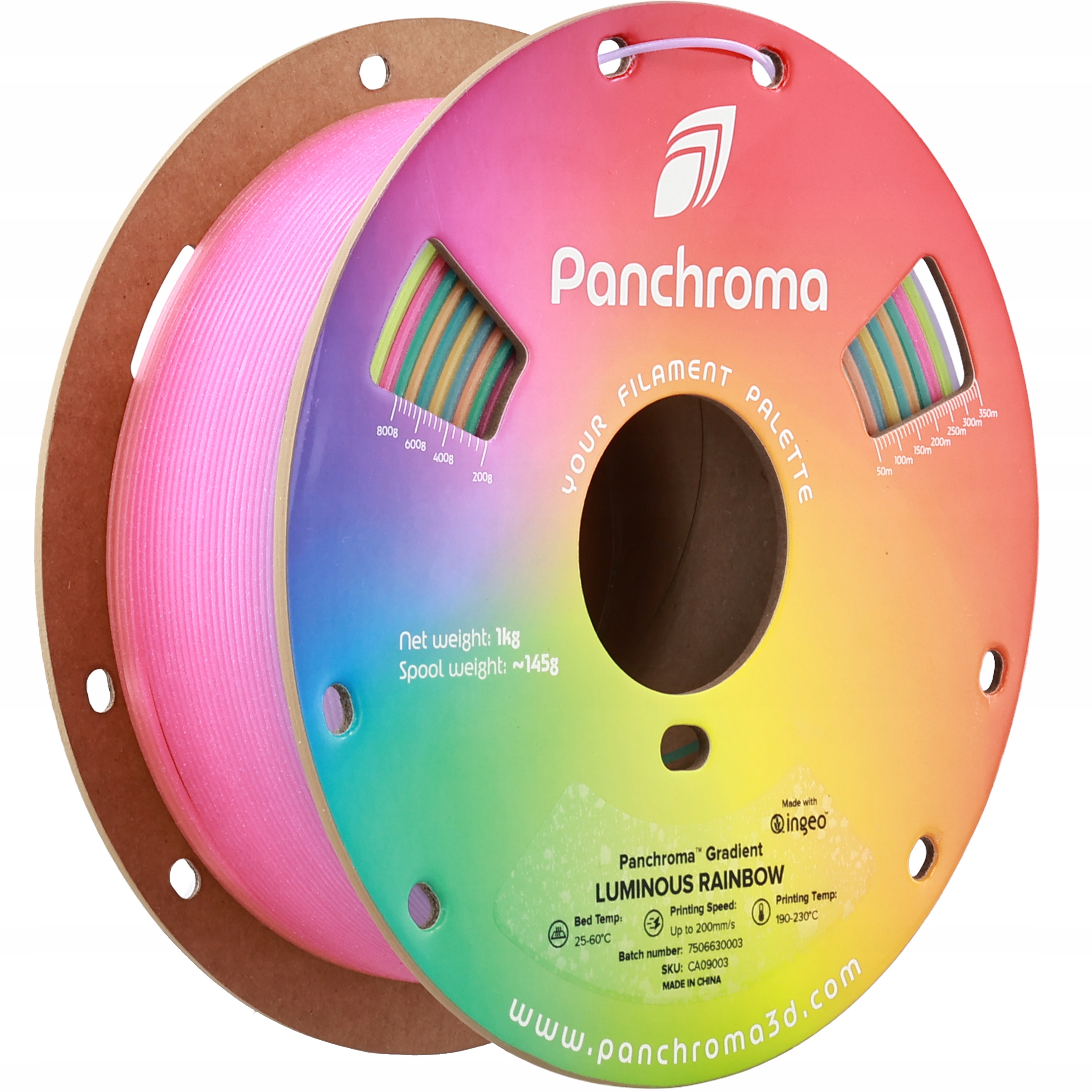 Polymaker Panchroma Pla Gradient Luminous Rainbow 1.75 mm 1kg