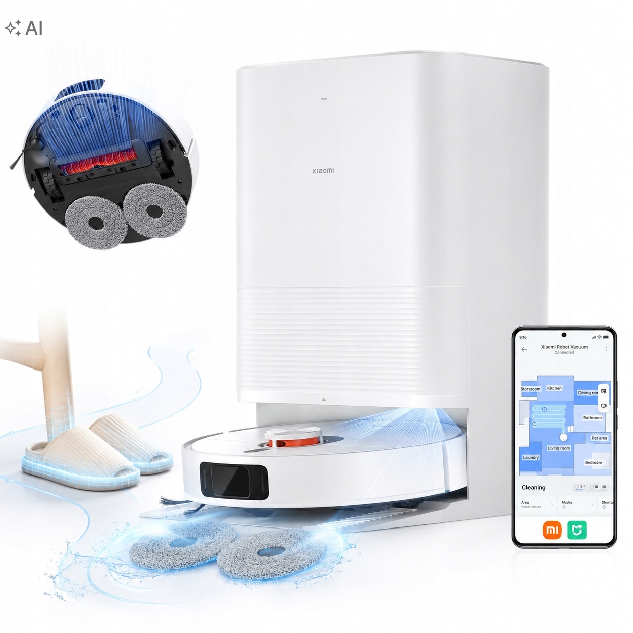 Robot Sprzątający Z Mopowaniem Xiaomi Robot Vacuum X0 Pro Eu Odkurzacz +mop