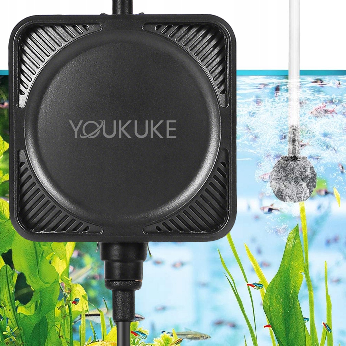 Levně Provzdušňovač Akvária Pumpa Tichá Výkonná 1W s zpětným ventilem Air Stone